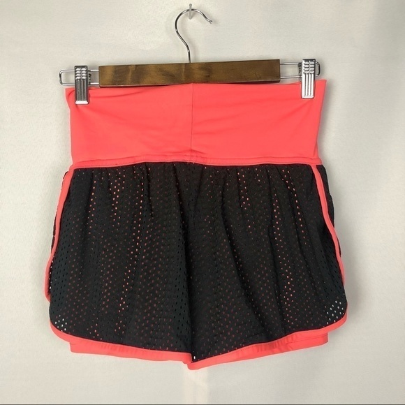 BRO Fitwear Neon Orange & Black Mesh Running Shorts S - Picture 2 of 4